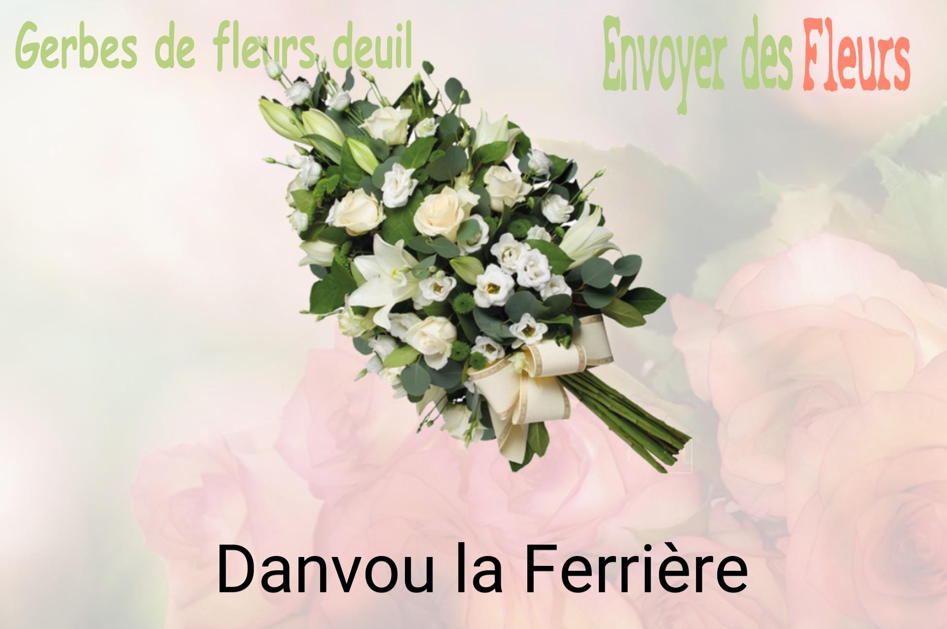 Gerbe de fleurs de deuil livrée à Danvou-la-Ferrière